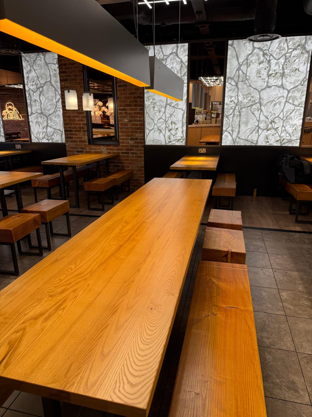 Bespoke furniture at Wagamama Cheshire Oaks