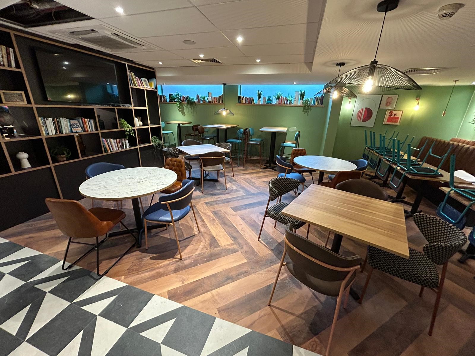 Bespoke banquette seating at Travelodge Bar Café