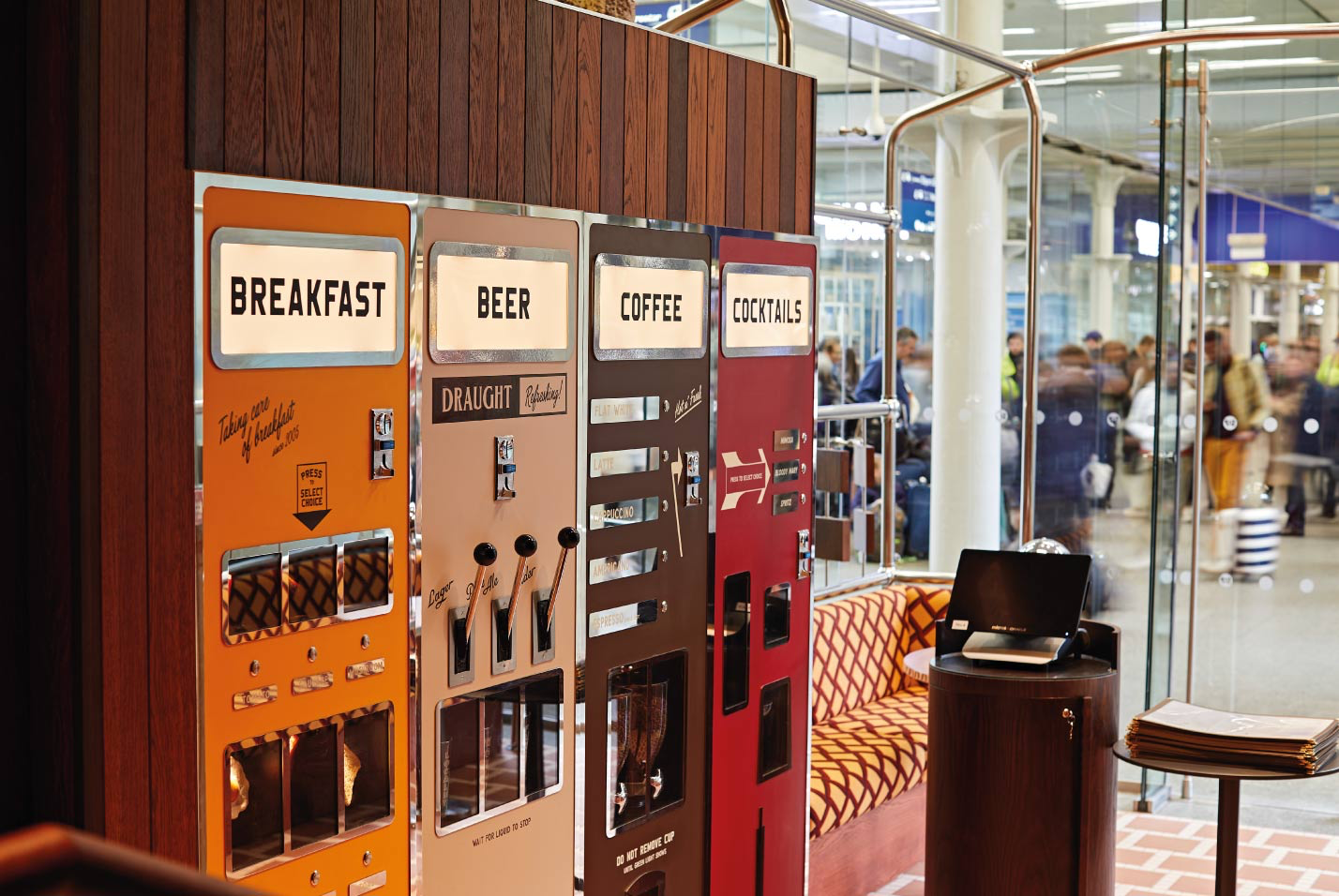 Retro booth seating at The Breakfast Club St Pancras